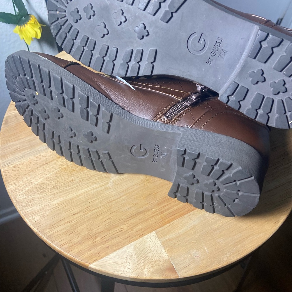 G by Guess Brown and Gray Boots with Rugged Sole